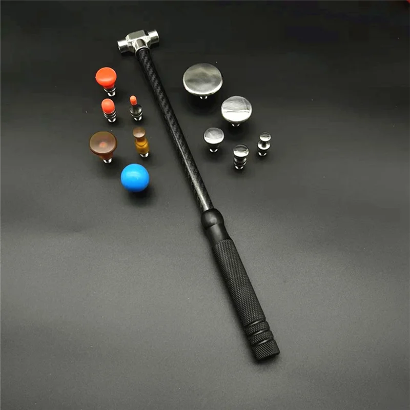 

ABHY-Car Dent Repair Hammer Body Repair Percussion Leveling Hammer Replaceable Traceless Repair Tool Carbon Fiber