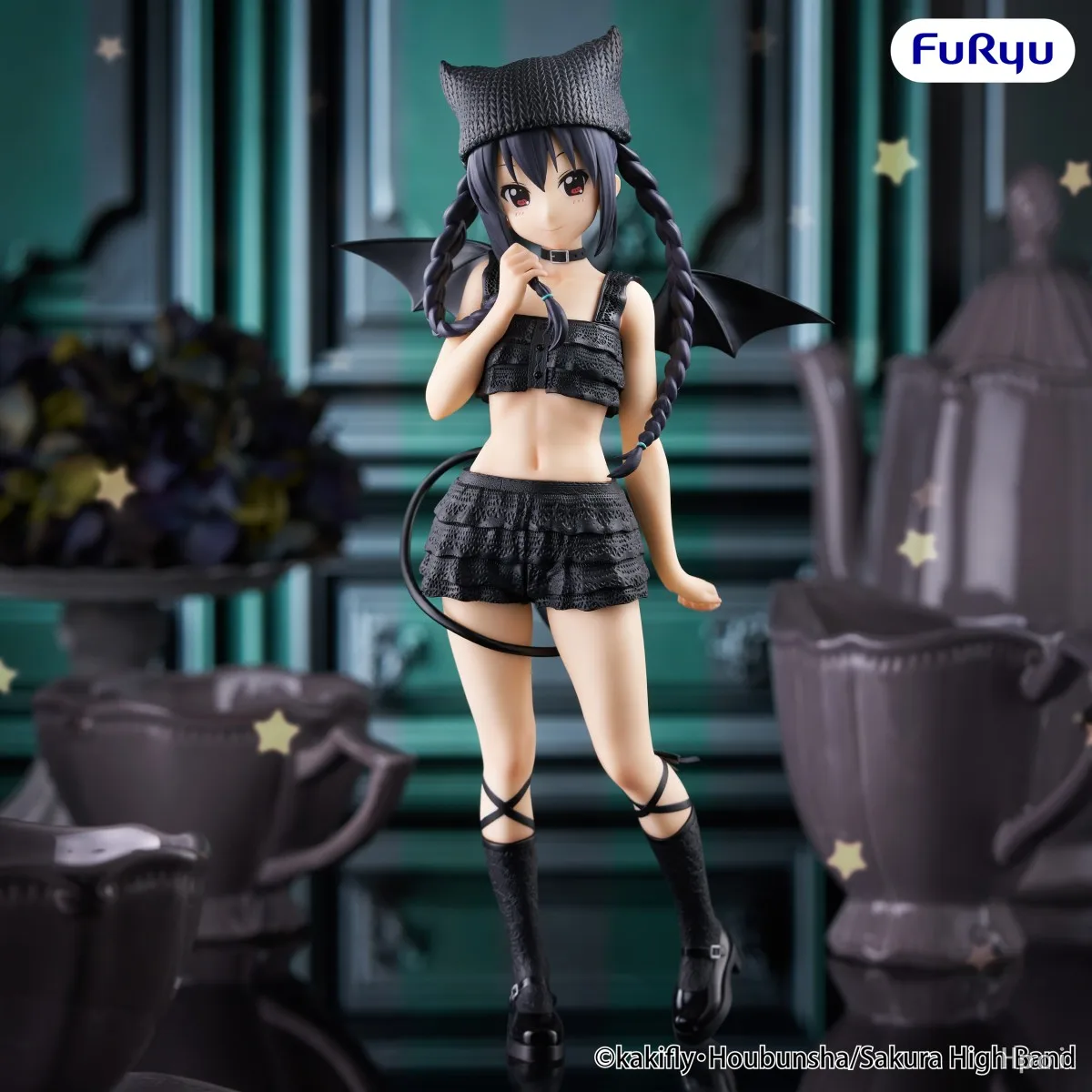 100% origineel FuRyu BiCute Dark K ON Azusa Nakano, voorgelakte, statische verzamelfiguur, anime-personage, beeld, cadeau.