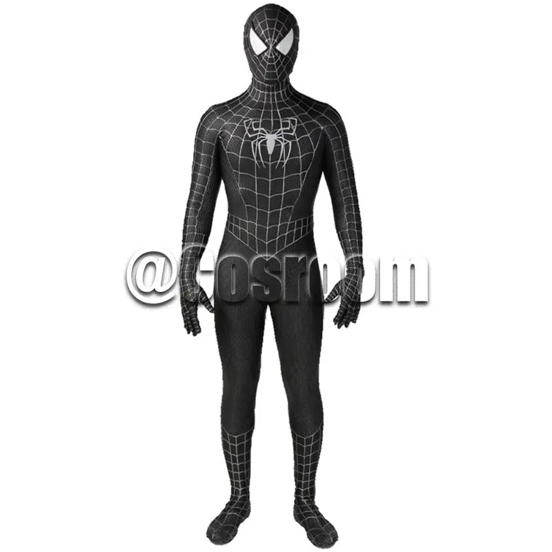 Tobey Maguire Spiderman Kostuum Zwart/Rood Raimi Spider Man Cosplay Superheld Zentai Pak Halloween Kostuums Voor Volwassenen