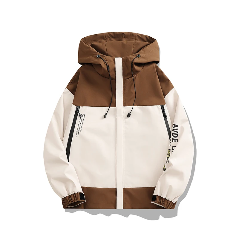 

Men's Faionable Hooded Jaet Breathable Windproof Youthful Sle Spring Autumn New Arrival HE Brand Stand Fit Jaet