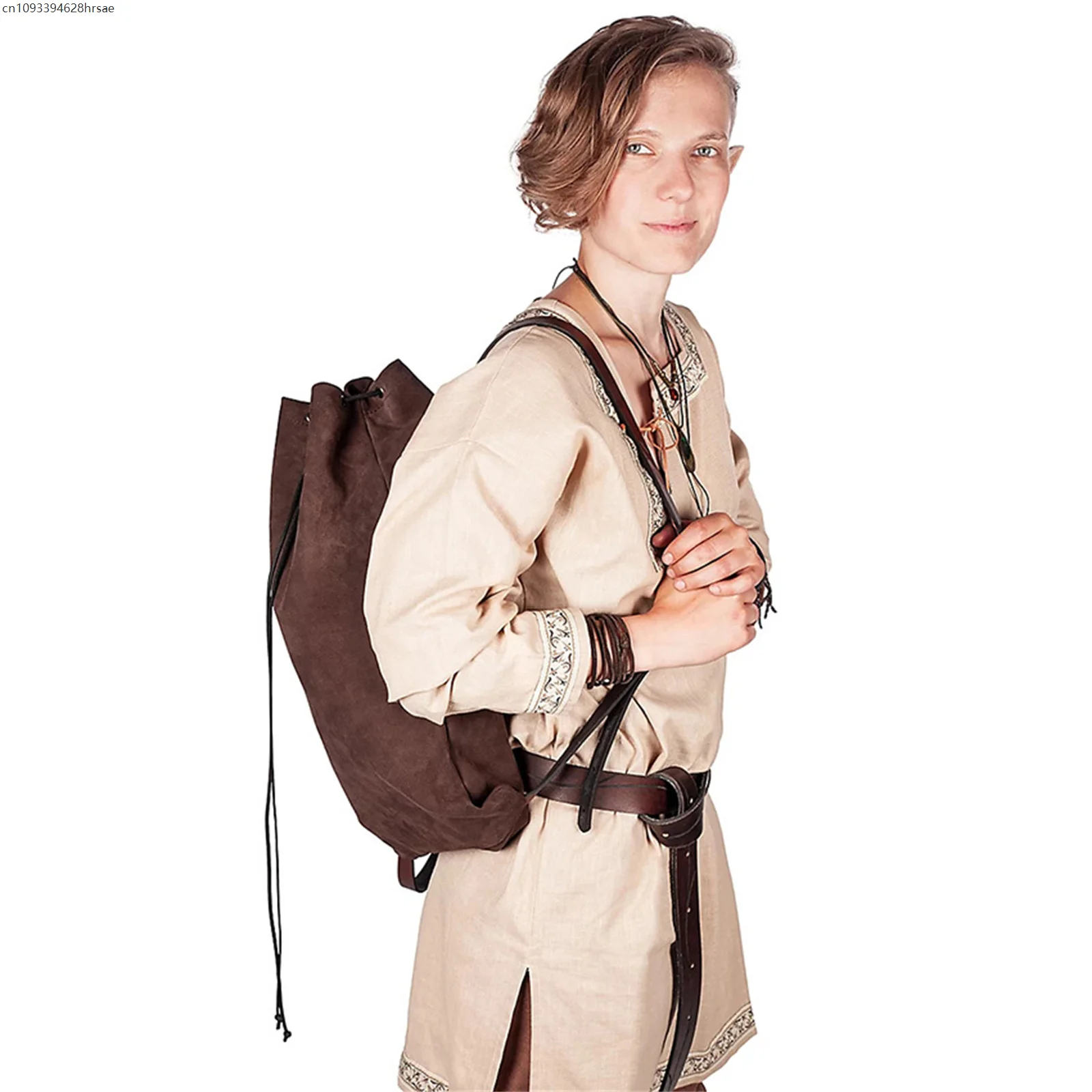 Renaissance Drawstring หนัง Steampunk เอวกระเป๋ากระเป๋าเป้สะพายหลังยุคกลาง Fanny Pack สะโพกกระเป๋าเข็มขัดวินเทจกระเป๋าฮาโลวีนเครื่องแต่งกาย Props