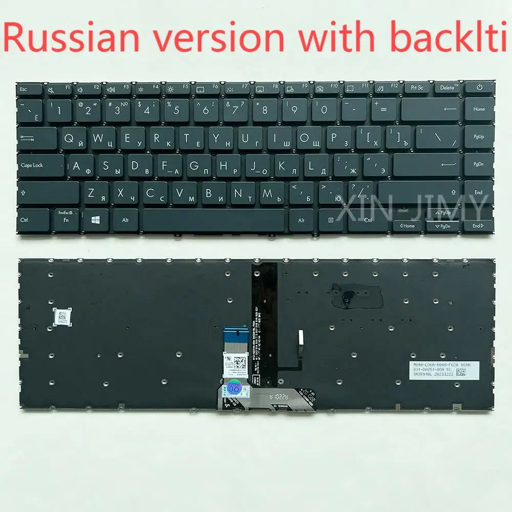 

UM425 Russian Keyboard for Asus ZenBook 14 UX425J UX425JA UX425E UX425EA UX425 UM425I UM425IA U4700 Backlit SN3591BL
