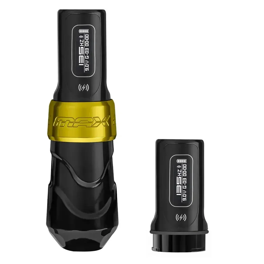 

FK Irons Flux Max Stealth Gold with 2 PowerBolt II tattoo pen machines