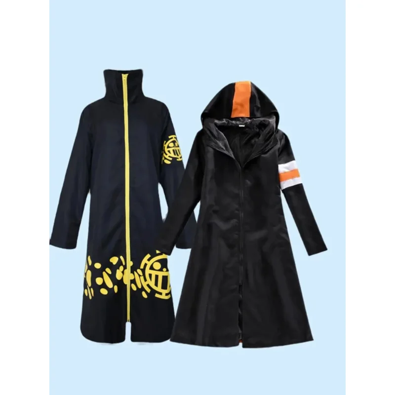 Anime Cosplay Trafalgar D. Water Law Costume Long Windbreaker Man Cloak Halloween Cosplay Trafalgar Manteau Jacket