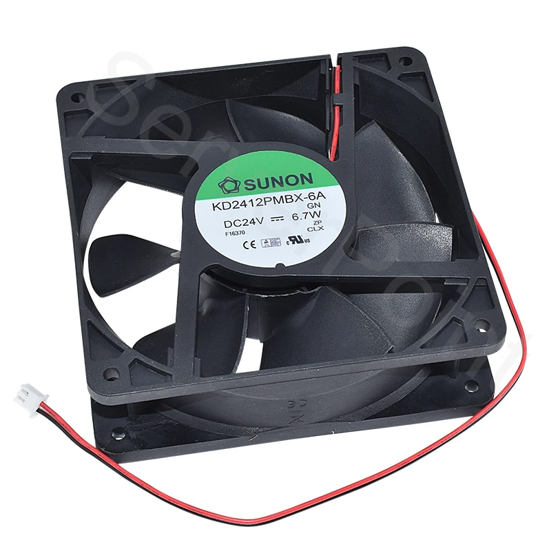 

New KD2412PMBX-6A.GN DC 24V 6.7W 0.28A 3150RPM 12cm 12038 120*120*38mm 2 Wires Cooling Fan