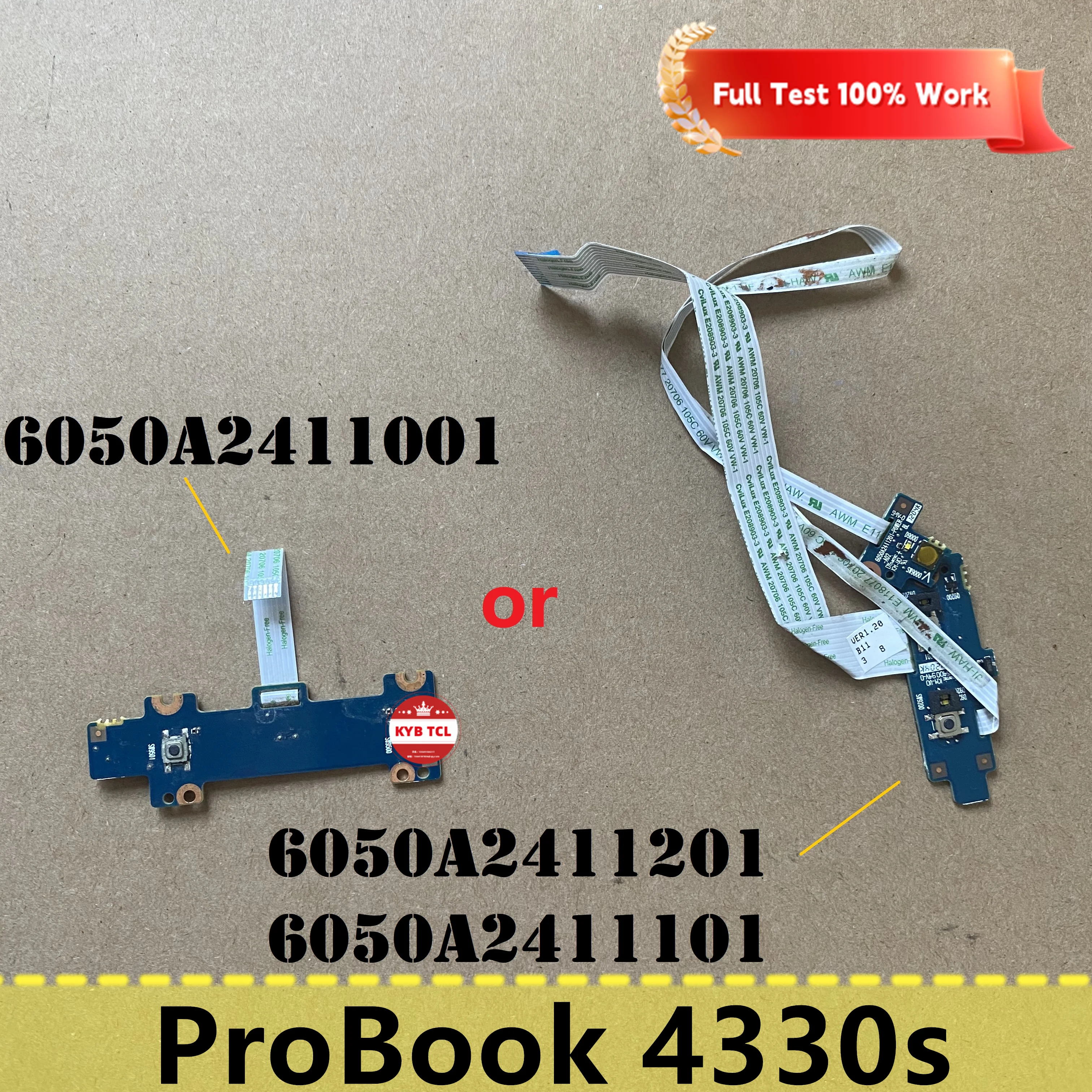 For HP ProBook 4330s Laptop Power Button with Flex Cable Or Touchpad Buttons + Cable 6050A2411201 6050A2411101 6050A2411001