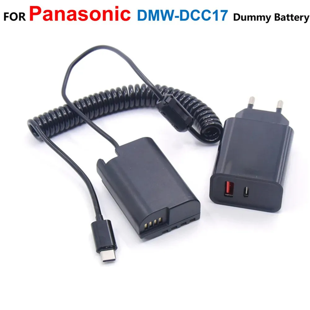 

DMW-DCC17 DC Coupler DMW-BLK22 Fake Battery+PD Charger USB C Power Adapter Cable For Panasonic Lumix GH6 GH6L GH5II DC-S5 S5K