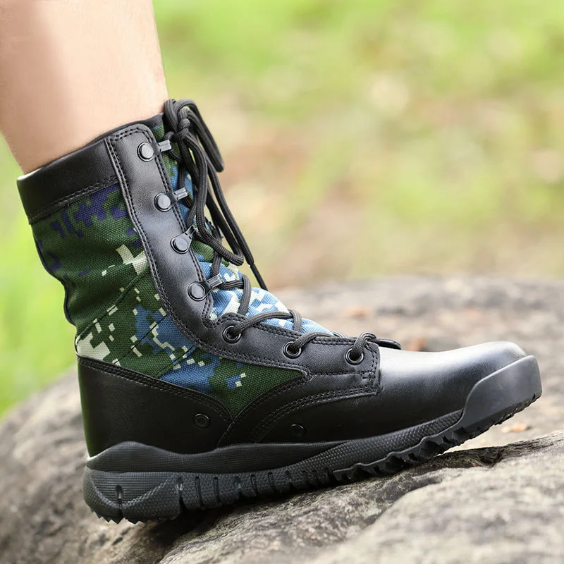 Mens Outdoor Camping Hiking Trekking Hunting Slip Resistant Shoes Mens Outdoor Training Desert Boots Sneakers