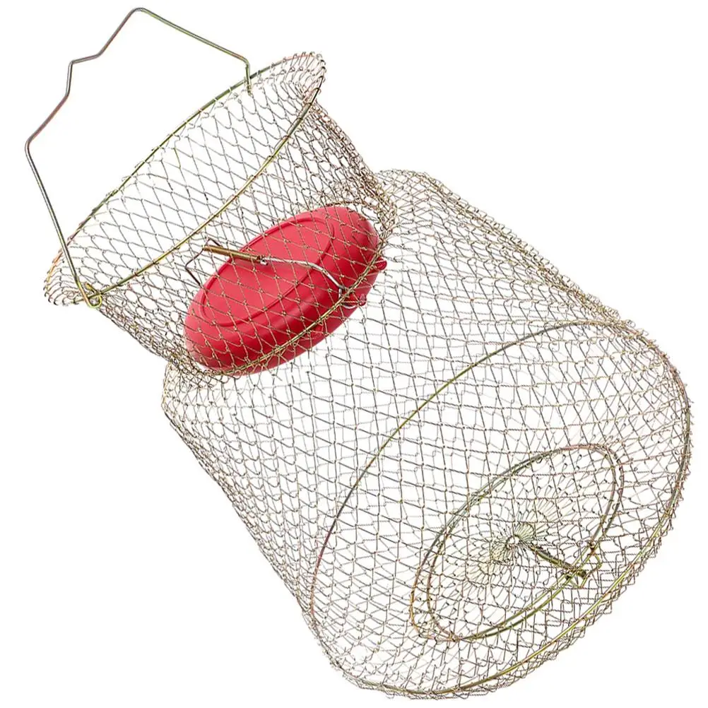 

Fish Guard Basket Wire Fishing Keeper Catch Bucket for Caught Bait Baskets Cage