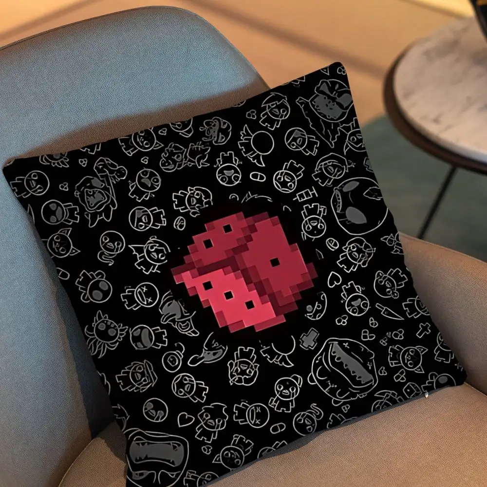 Horror pixel game Binding of Isaac Cushion Cover Suitable For Sofa Car Bedroom Office Cushions Decorative Pillow Case