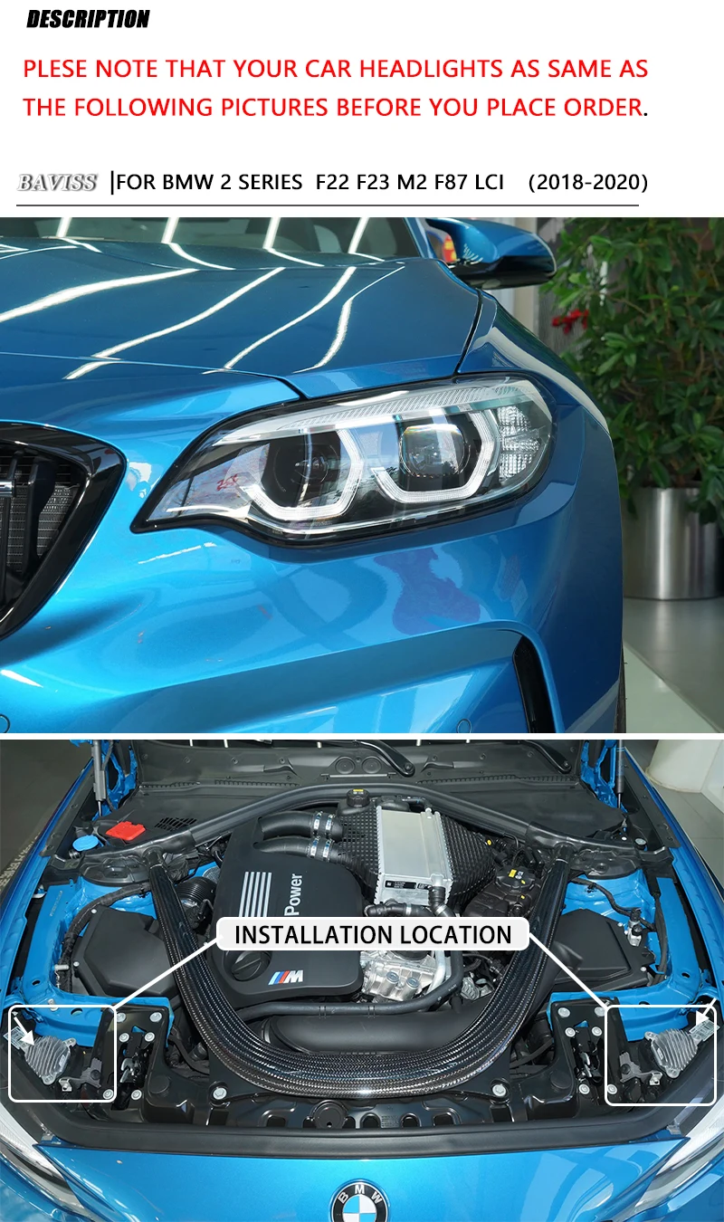 Angel Eyes DRL Yellow CSL | for BMW 2 Series F22 | F23 | M2 F87 LCI
