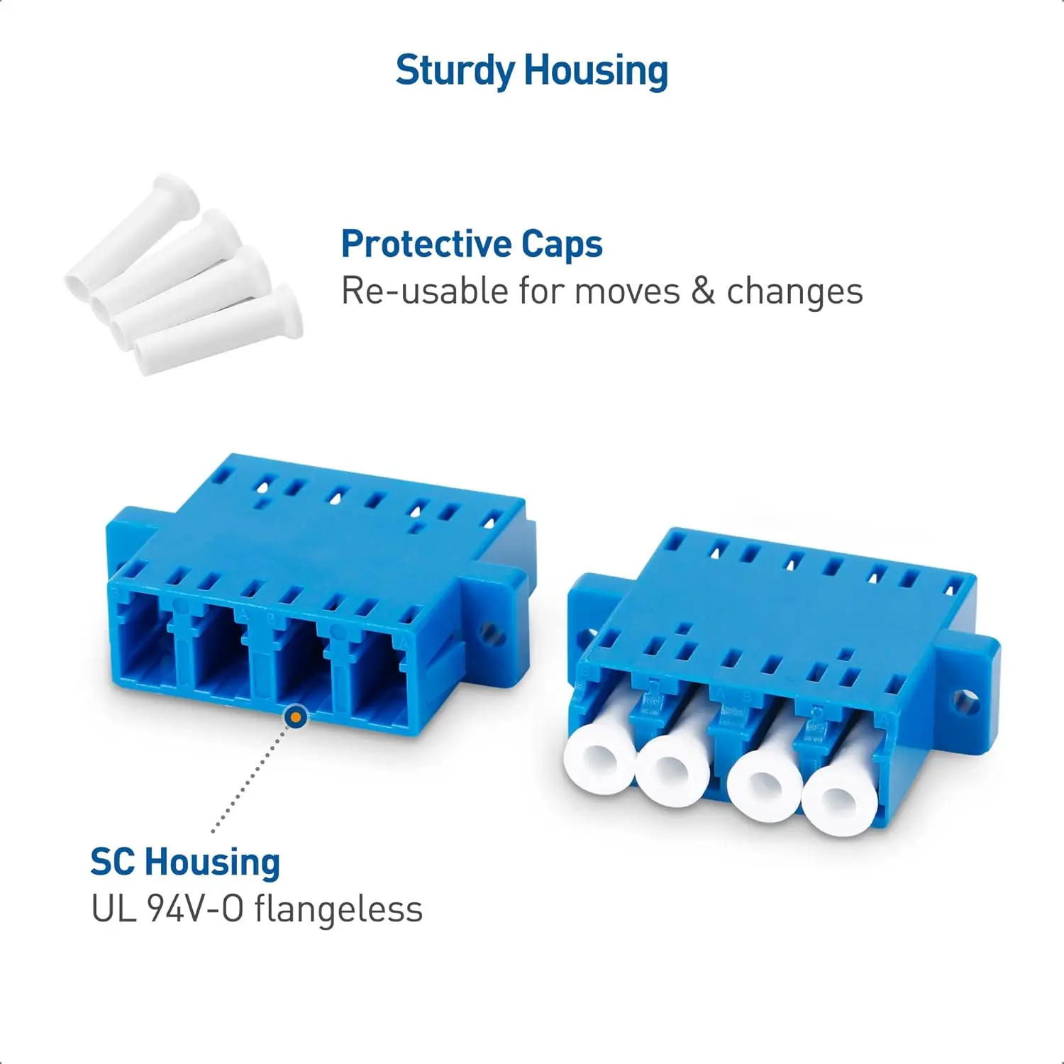 Natalink 6 pièces coupleur de Fiber optique LC à LC UPC Simplex Duplex connecteur de Fiber Quad pour câbles optiques monomode OS2