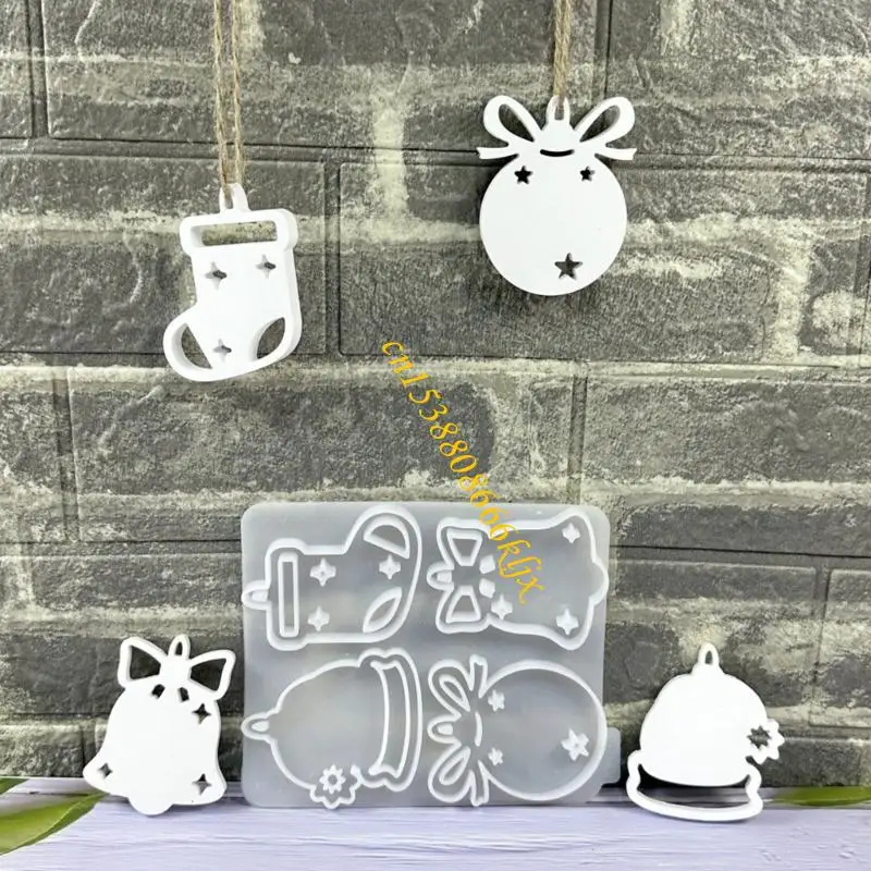 قوالب تزيين المنزل القابلة لإعادة الاستخدام تحت عنوان عيد الميلاد، تصميم سهل الإصدار مناسب لصنع الزينة والحرف اليدوية للمهرجانات #4