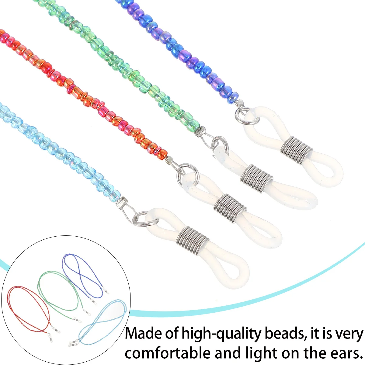 

4 Pcs Glasses Chain Hanging Neck Spectacles for Vintage Anti-skid Fixing Rope Non-slip Man