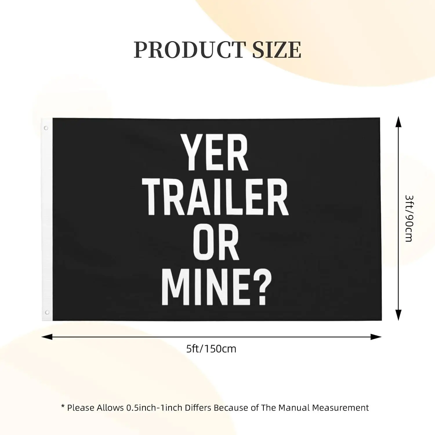 Flagicts 100% Polyester Yer Trailer Or Mine Flag