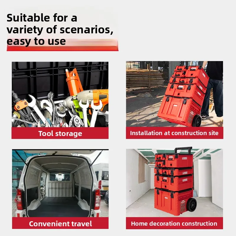 Toolbox Trolley Case Hardware Industrial Grade Multifunctional Tool Storage Box Fishing Combination Stacking Box Set