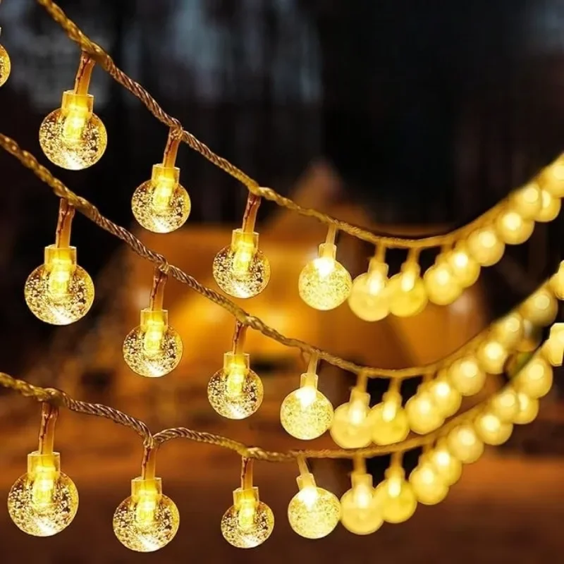 

USB/Battery Box Bubble Ball Light String Crystal Bead Ball Fairy String Light Wedding Party Christmas 1.5/3/6M 10/20/40lights