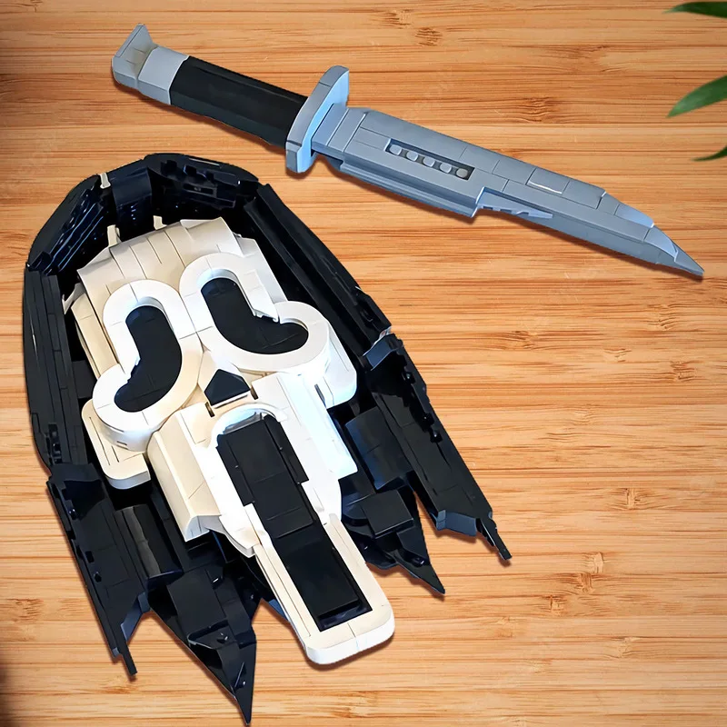 

Scream Movie Ghostface Knife Small Particle Assembly Building Block Model Movie Props Kids Puzzle Toys Decorative Gift