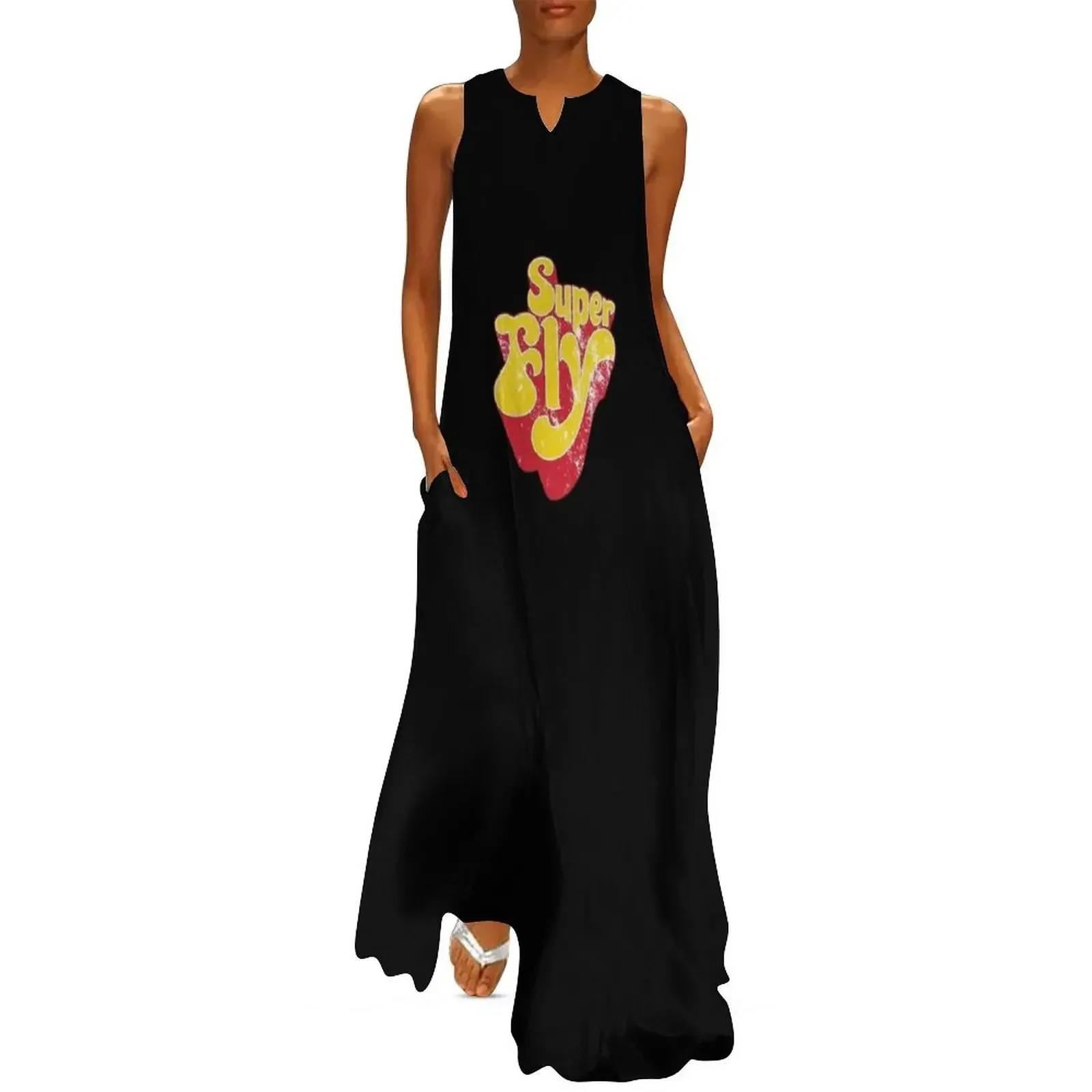 

SuperFly distressed logo Long Dress luxury woman evening dress Women's dresses Evening gown prom dress 2025