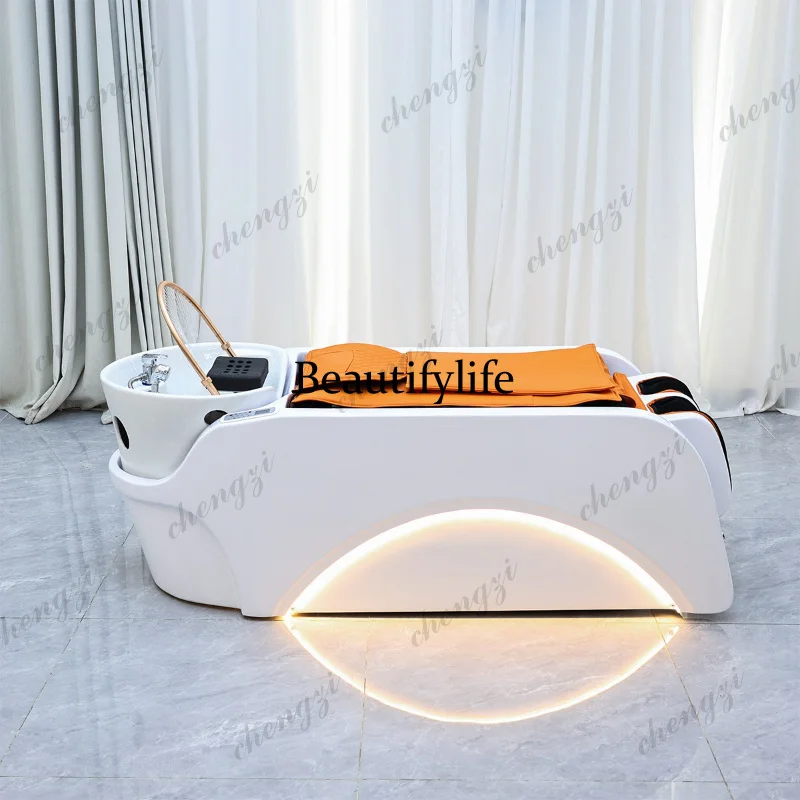 PP Comfort Adult Shampoo Chair Lounge Beauty Shower Sink Shampoo Chair Hair Salon PU Leather Furniture