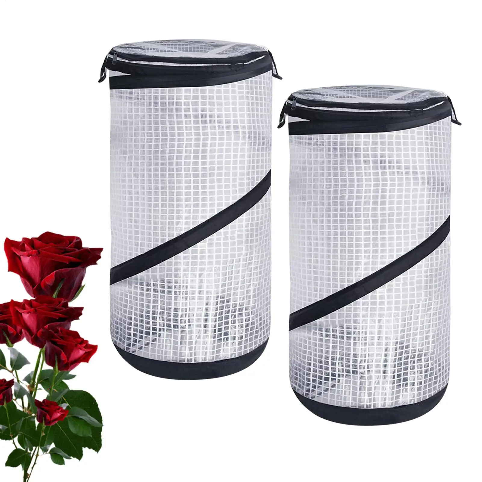 

Winter Plant Frost Protection 2-Pieces Garden Plant Winter Protection Cover Portable Flower Winterizing Cover For Garden Yard