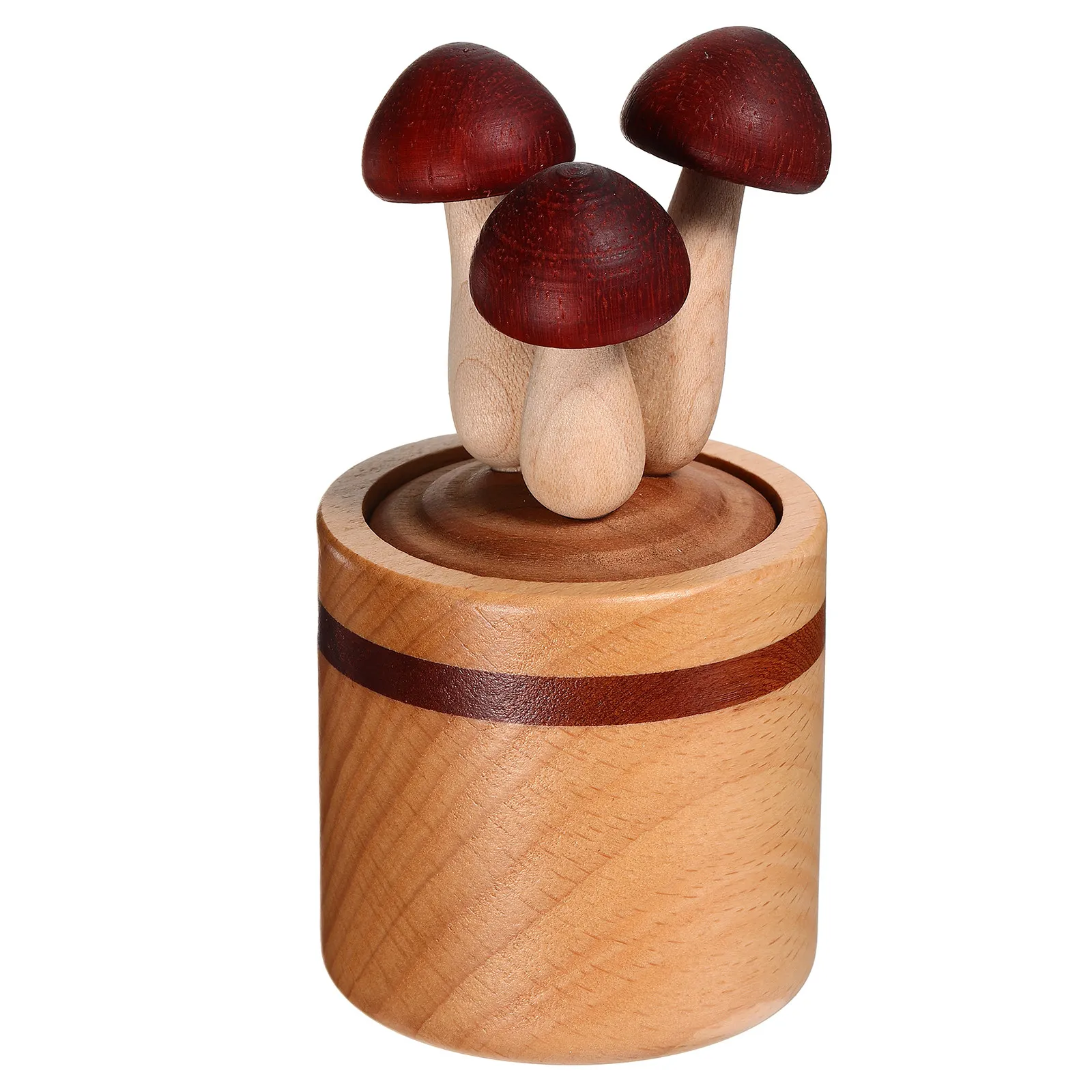 Wooden Mushroom Essential Oil Diffuser Cute Mini Aromatherapy Diffuser for Home Office Car Relaxing Decoration Gift