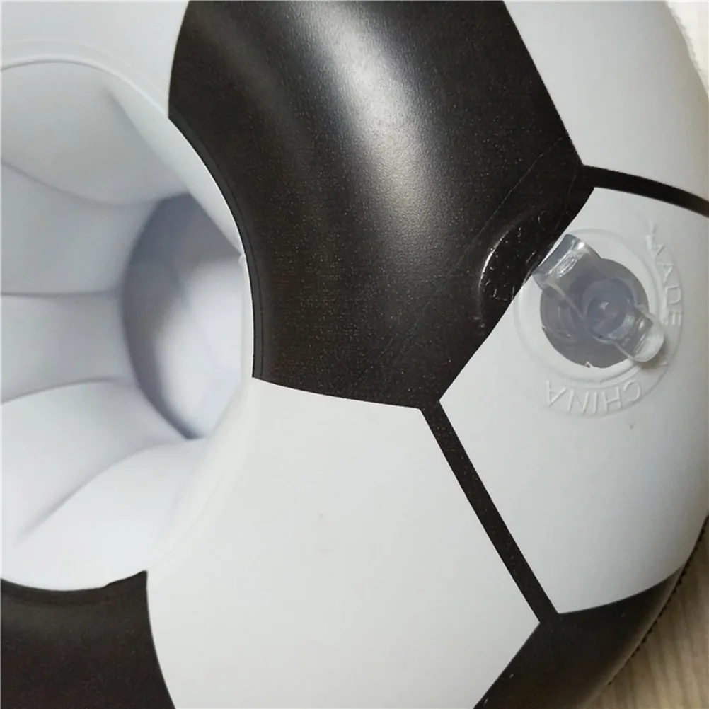 

2pcs Inflatable Cup Football Pattern Floating Drink Holder For Pool Beach Party Tropical Luau Pvc Durable Mat Kitchen