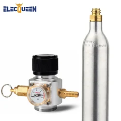 Soda Bottle Tank Cylinder with CO2 Charger Kit,2200psi 15MPA High Compressed Bottle & TR21*4 Valve Mini Regulator Beer Kegerator