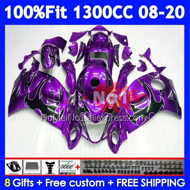 Fairing For SUZUKI GSXR 1300 Hayabusa Purple hot GSXR-1300 127No.102 GSXR1300 2008 2009 2010 2011 2012 2013 14 15 16 17 18 19 20