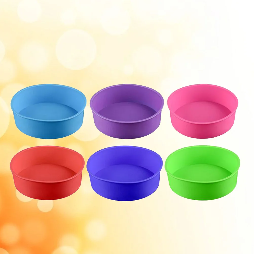

6-Inch Silicone Cake Pan Non-Stick Baking Mold For Birthday Cheesecake Coffee Bread Freezer Microwave Oven Safe Dishwasher