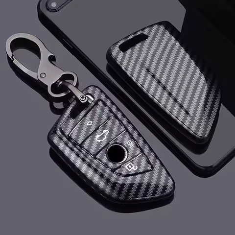 Carbon Fiber ABS Car Key Case Cover Shell for BMW X1 X3 X4 X5 F15 X6 F16 G30 7 Series G11 F48 F39 520 525 f30 118i 218i 320i