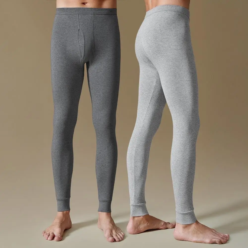 Cold-resistant Long Johns Men's Cotton Thermal Underwear Pants Long Johns Base Layer Leggings Autumn Winter Sleepwear for Daily