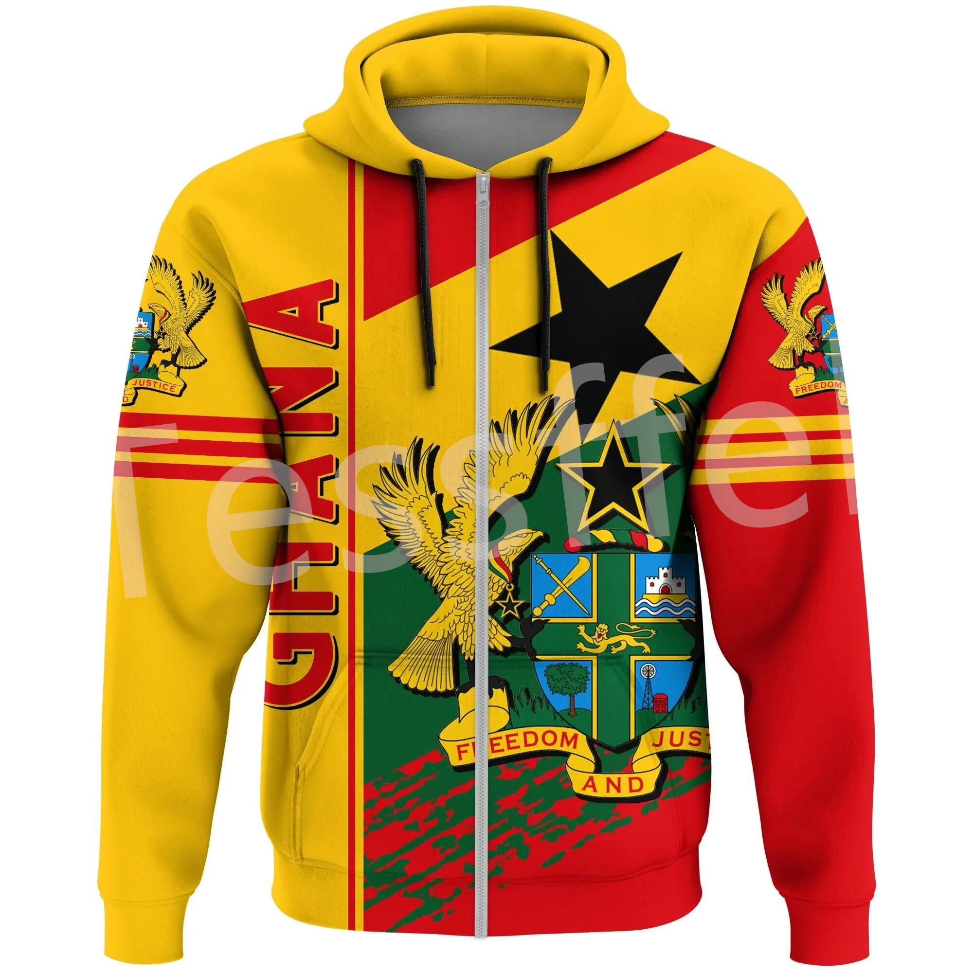 Tessffel Black History Africa County Ghana Kente Tribe Tattoo Tracksuit 3DPrint Men/Women Streetwear Casual Pullover Hoodies X10