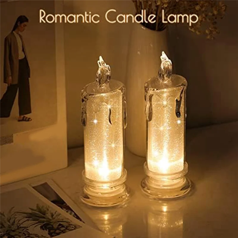 COFA-4PCS Velas LED sem chama, velas de pilar de folga LED, bateria incluída, decoração para Halloween Natal durável