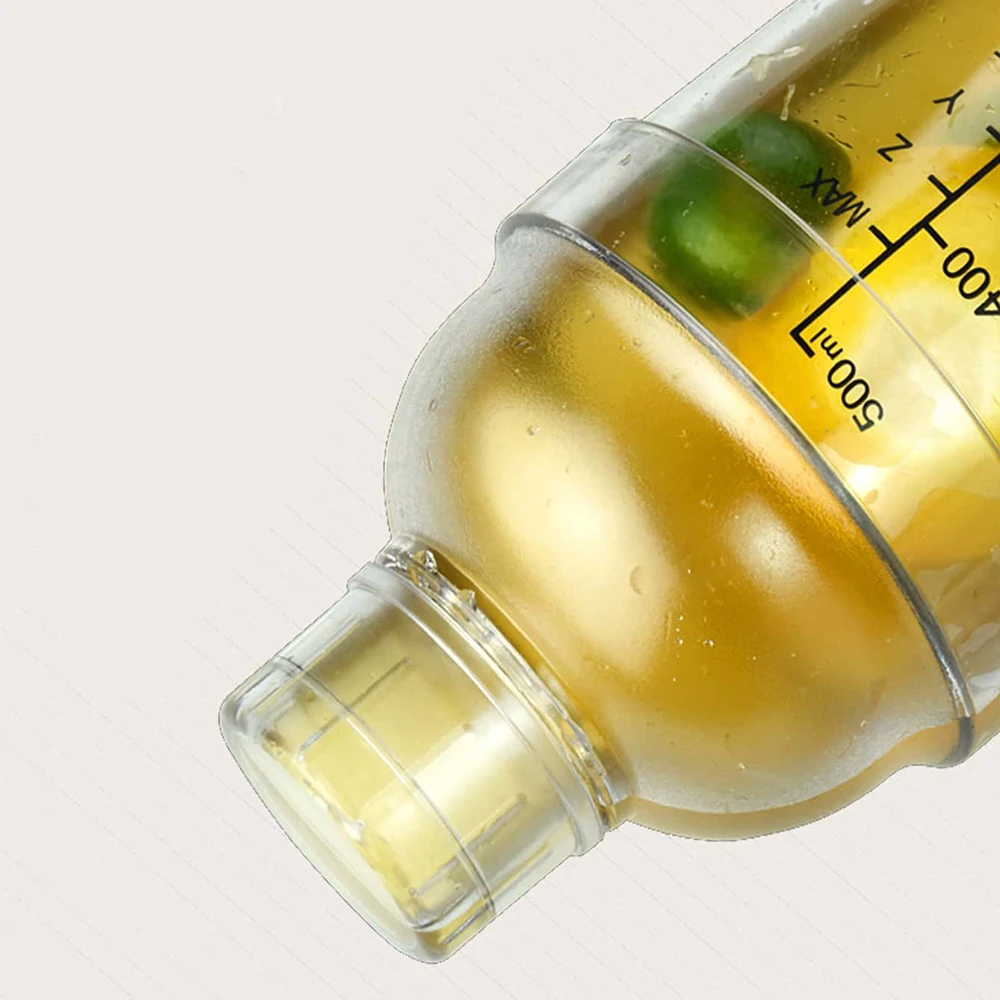 Plastic Cocktail Shaker Martini Hand Shaker Cup with Scales 350ml/530ml/700ml/1000ml Milk Tea Wine Drink Shaker Mixer Bar Tool