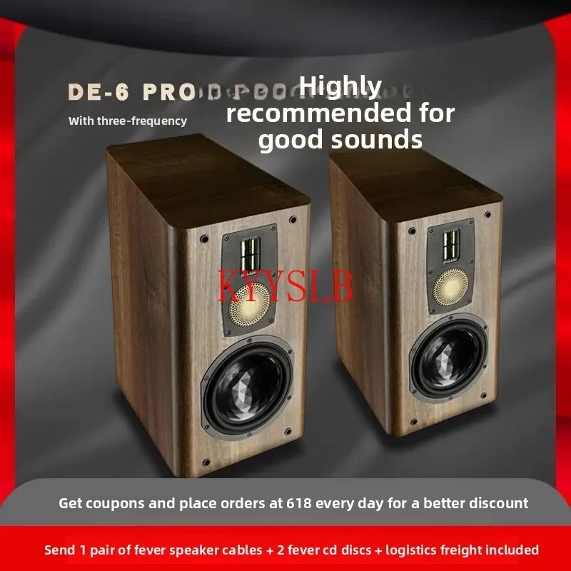 

180W 6.5-inch High-end Hifi Audiophile Speaker Band Tweeter Home Passive Speaker PRO Version Three-way Bookshelf Speakers
