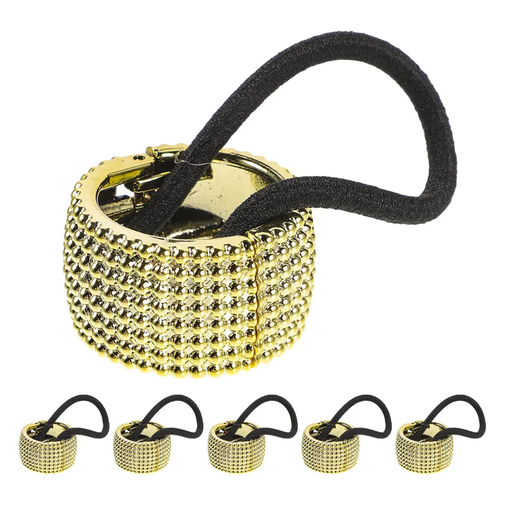 

6pcs Gold For Metal Tie Women Holders Hair Cuffs Women Accessories Plastic Styling Girls Hair Accessories Daily Fashion