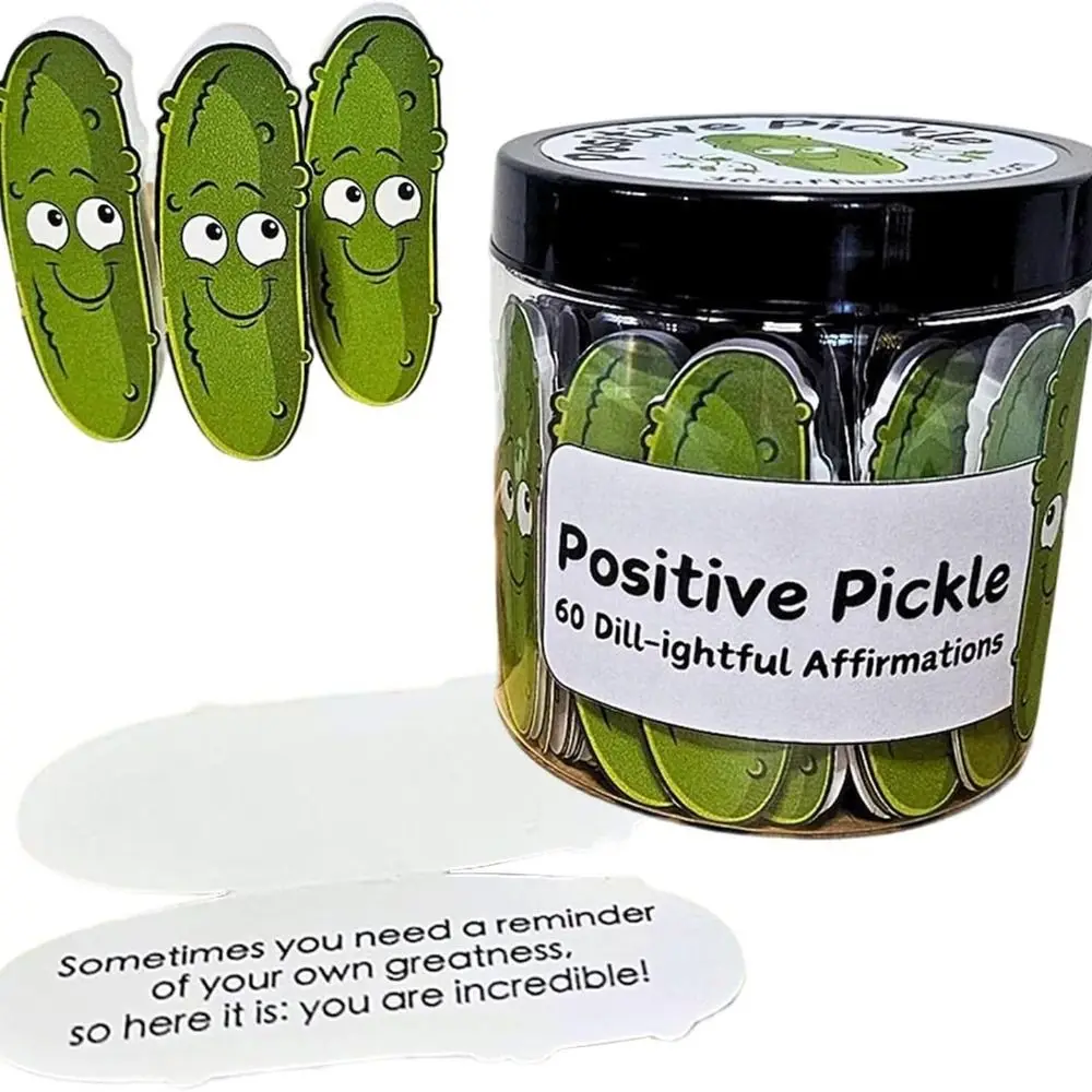 Pickle/Potato Positive Emotional Cards 30/60 Sheets Emotional Support Emotional Support Cards With Jar