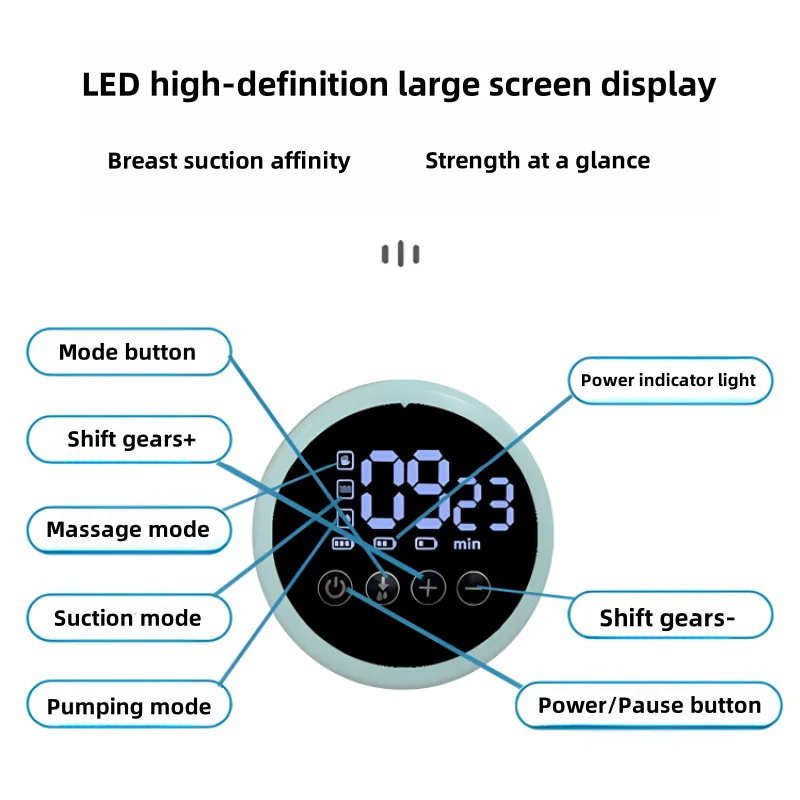 Умный электрический молокоотсос, портативный для мам, насосы для грудного вскармливания, беспроводной, мощный всасывающий, бесшумный, безболезненный опыт D