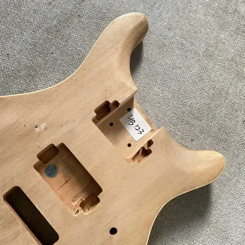 HB123 Natural Solid Redwood Light Weight Unfinished Electric Guitar Body for DIY and Replace Right Hand Version