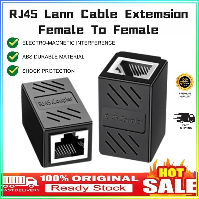 【Fast Delivery】LAN Cable RJ45 Cat5e Cat6 Cat7 Cat8 Splitter Plug Adapter Connector Joiner Coupler Connector For PC Deptop CCT