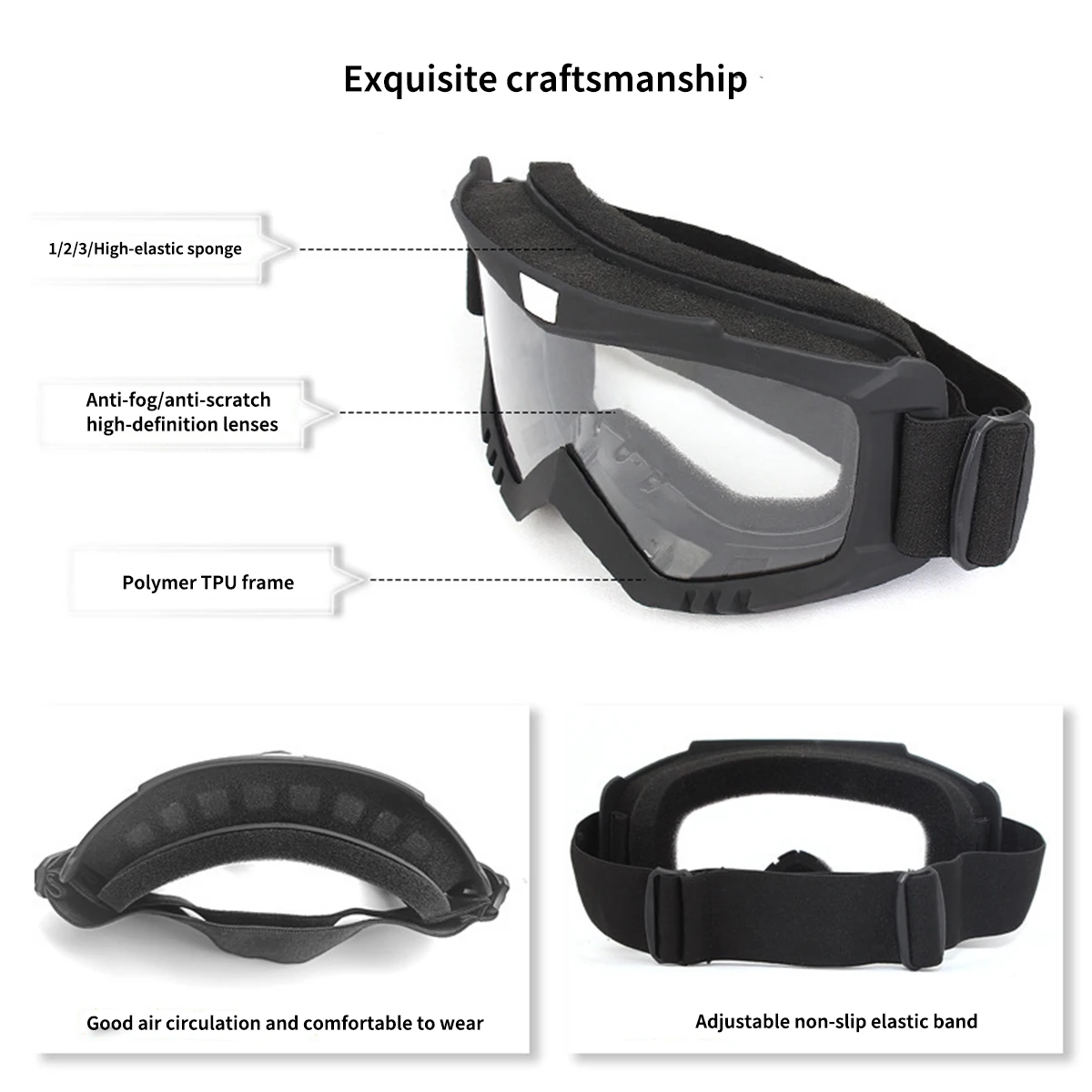 Windproof Goggles HD Motorcycle Outdoor Sports Sun Glasses Eyewear Riding Motocross Ski Summer UV Protection Sunglasses Masks