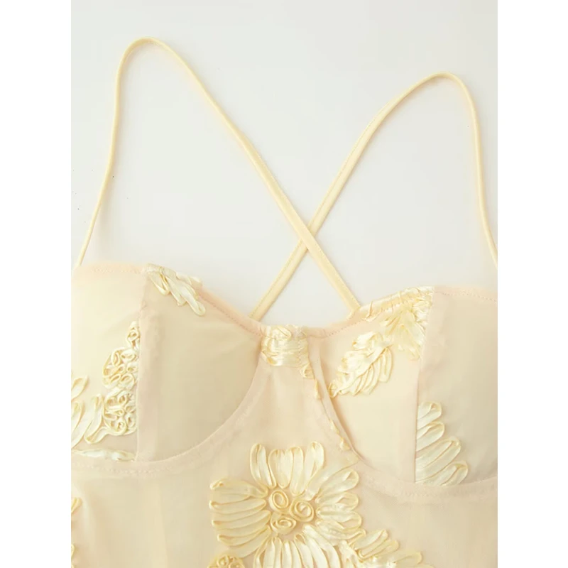 Sexy Frauen Blume Schlinge Lange Kleider Fashion Lace UP Bandage Backless Maxi Kleid Dame Elegante Chic Party Robe