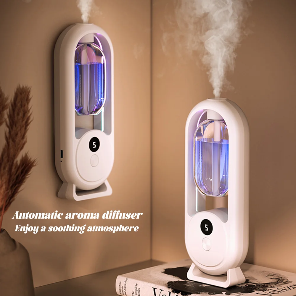 Humidificador de aire portátil USB, difusor de aroma, máquina de aromaterapia de aceite esencial temporizada, purificador automotriz con luz nocturna