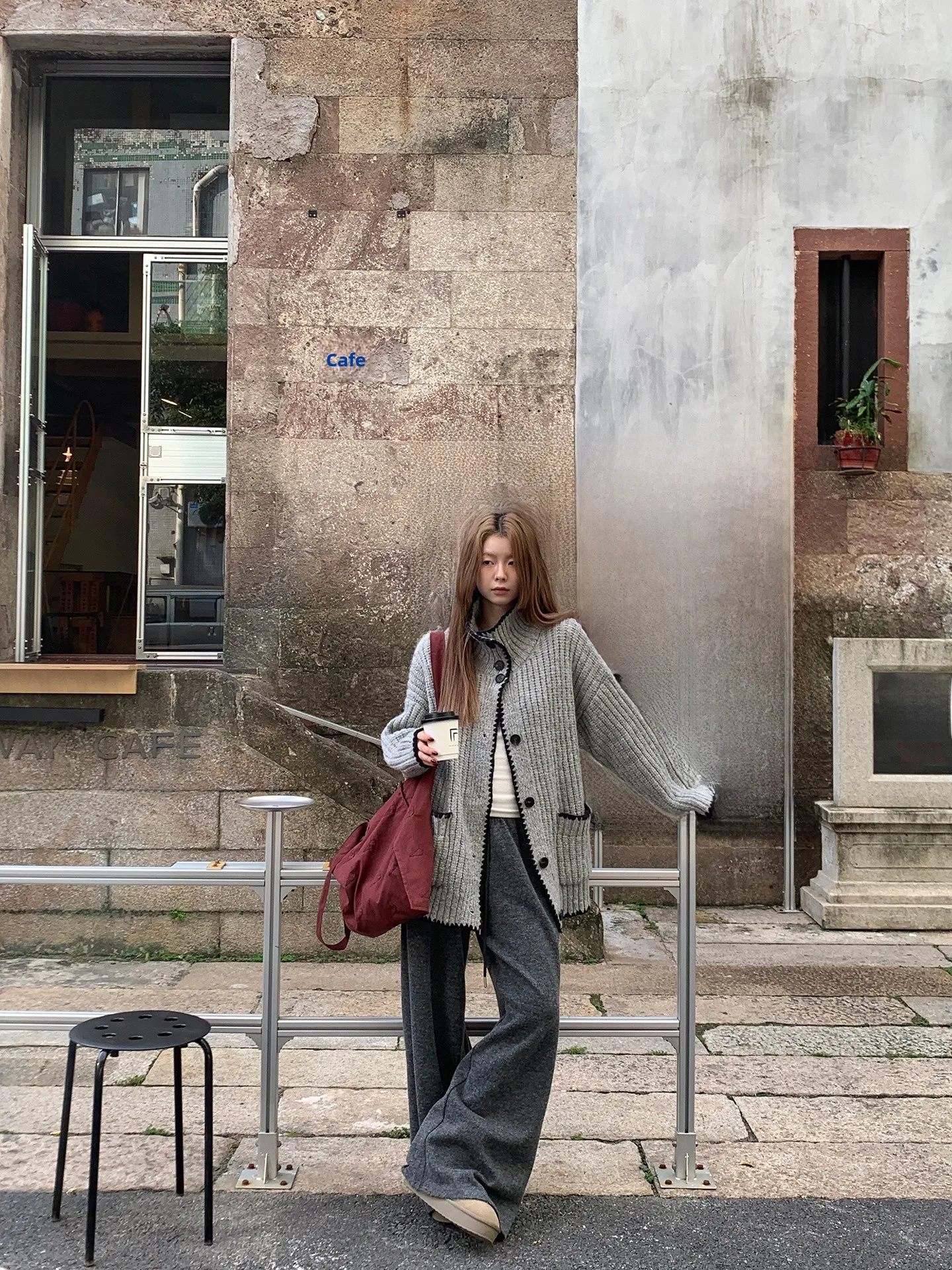 

Loose Knitted Open Cardigan Women's ey Korean Sle Lazy Sweater Jaet Autumn Faion 2025 New Arrival G Sle Commute Wind