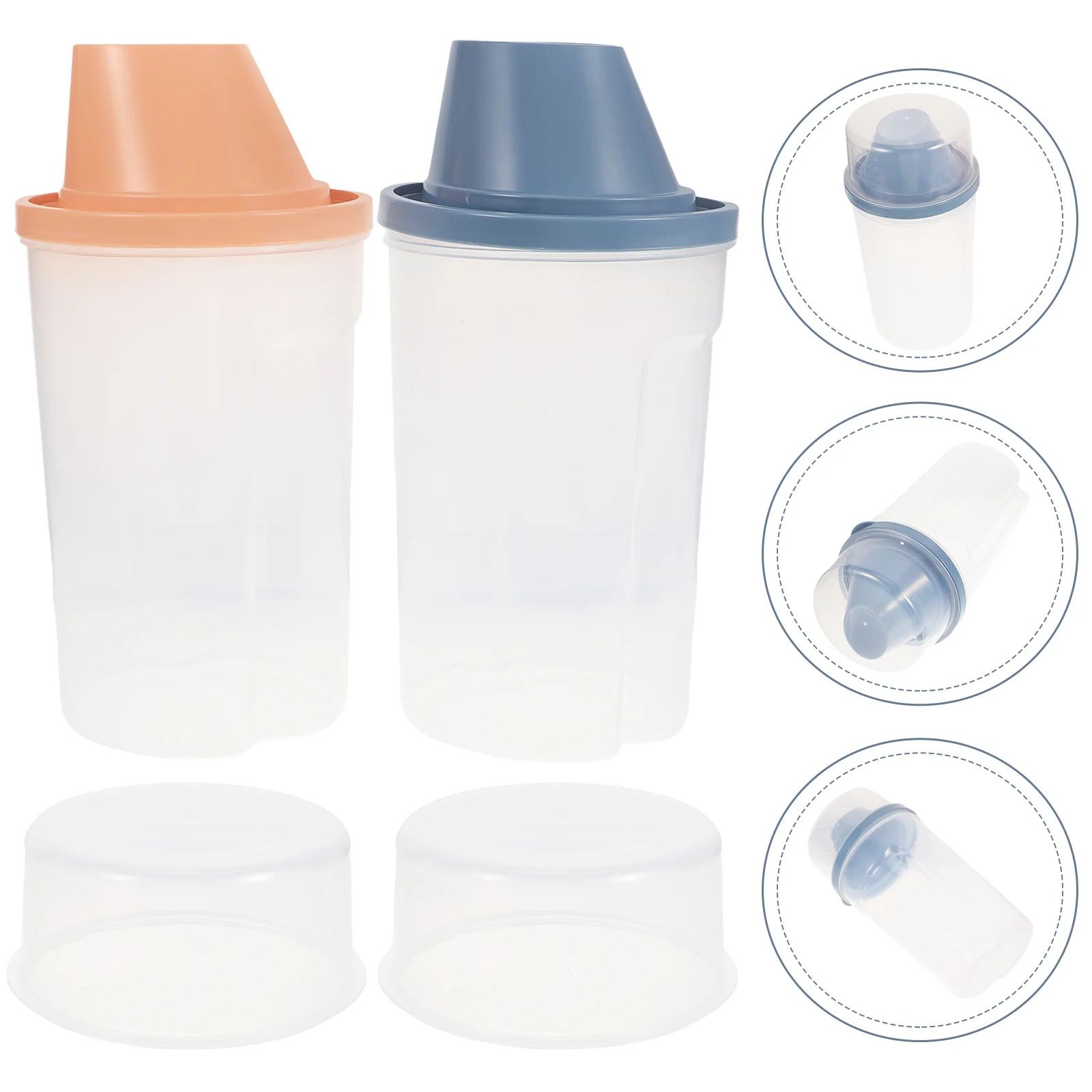 

2Pcs Refillable Laundry Bottles Empty Shampoo Bottles Soap Dispensers for Travel Bathroom Storage Multipurpose Reusable Liquid