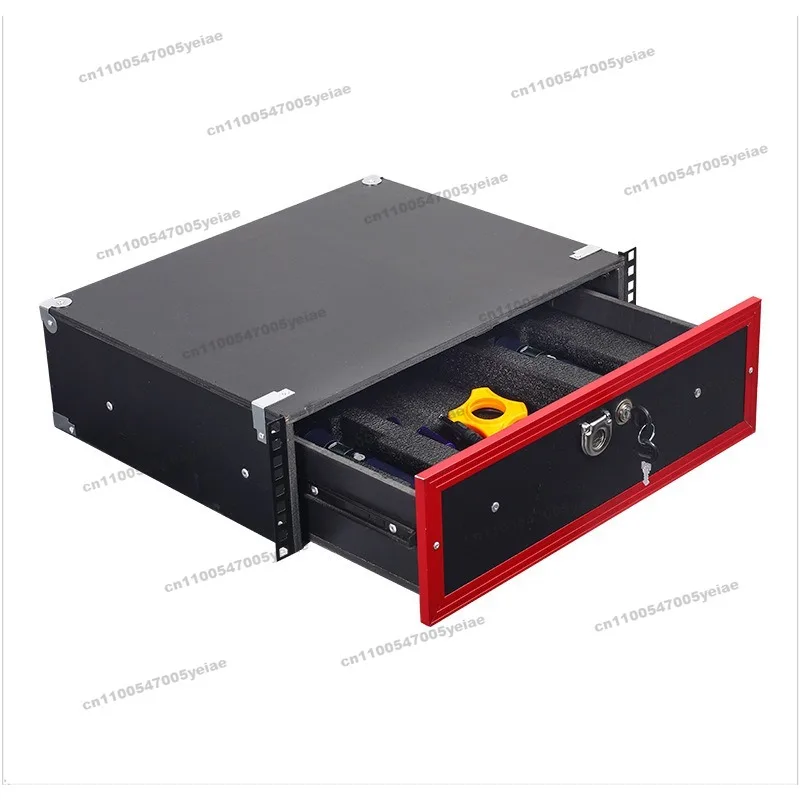 For 19 Inch 2U Drawer with Lock Fit for Flight Case Microphone Cabinet 3U Solid Wood Microphone Receiver Engineering Case