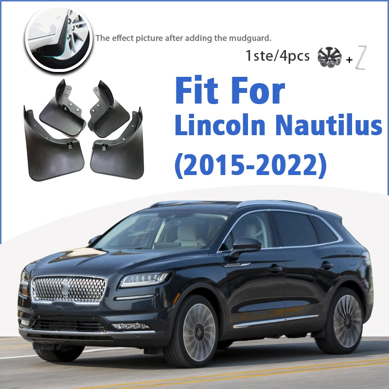 Mudguard For Lincoln Nautilus 2015-2022 Front Rear 4pcs Mudflaps Mudguards Car Accessories Auto Styline Splash Guard Fender