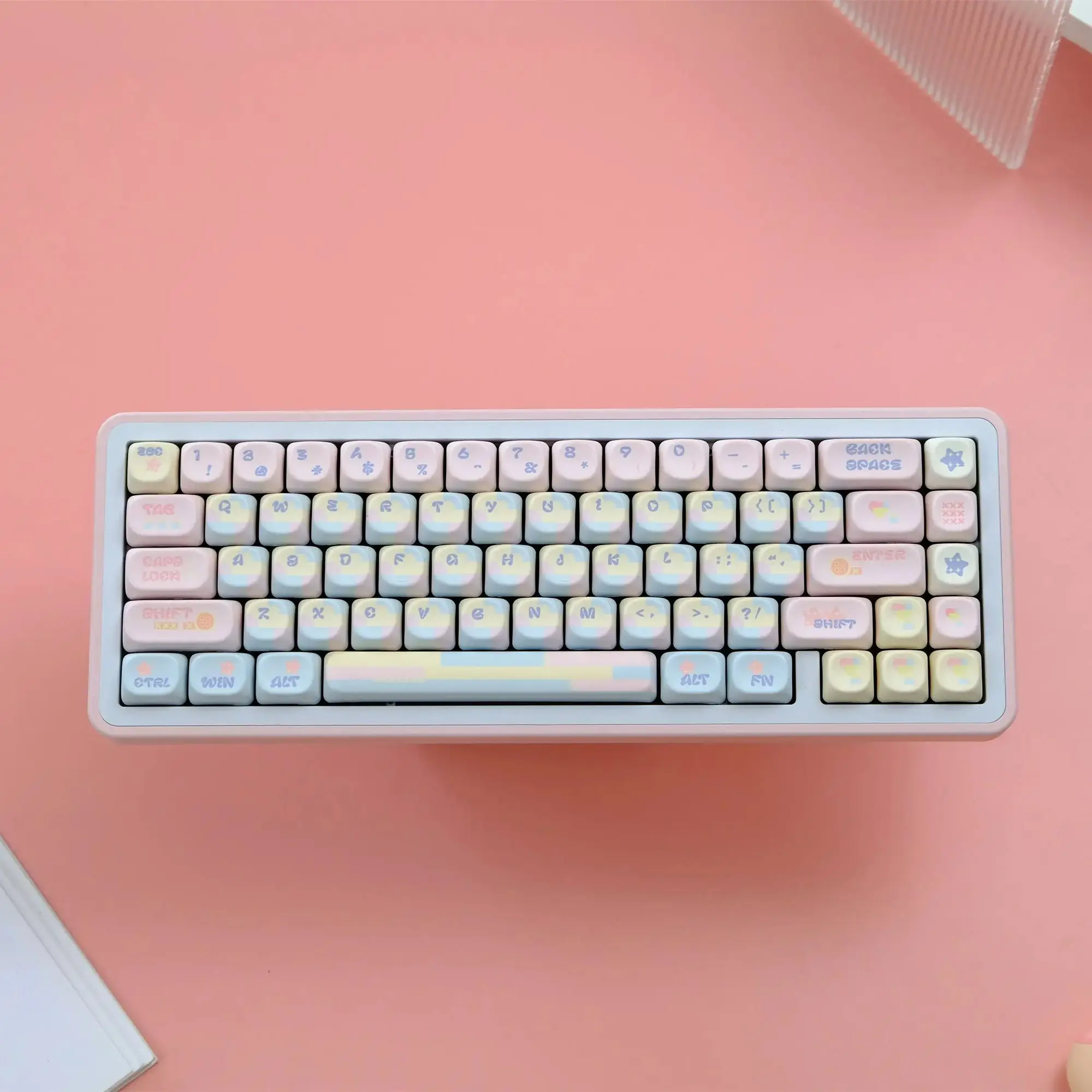 

Patchwork Toffee Keycaps 126 Keys PBT Material MOA Profile DYE-SUB Personalized For CHERRY MX Switch Mechanical Keyboard
