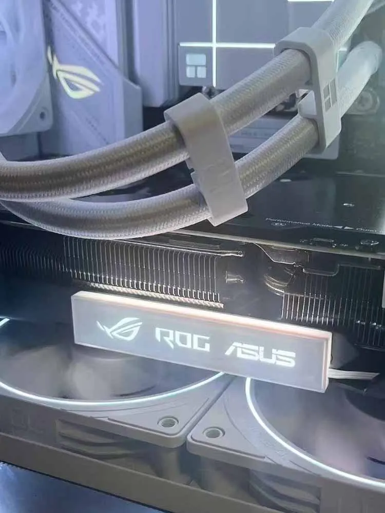 Panel oświetleniowy AURA SYNC ARGB RX9070/9060XT GPU do TUF AORUS GEFORCE GTX ROG 5060 5070ti 5080 5090, biały, dekoracja PC — zdjęcie produktu 7